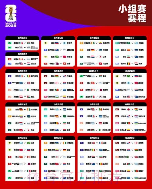 2026世界杯比赛时间实时 2026世界杯比赛时间实时